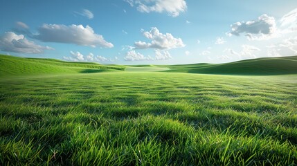 meadow lush green wallpaper, realistic and vivid
