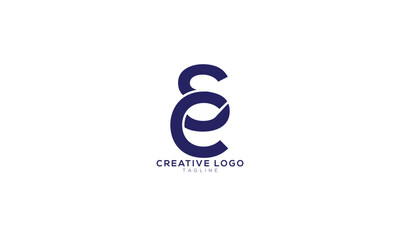 Fototapeta premium SE ES Abstract initial monogram letter alphabet logo design