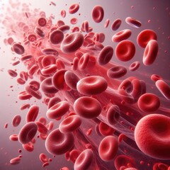 Erythrocytes blood cell wave Human blood globulins isolated on a white background