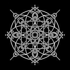 Fototapeta premium sigil symbol with circular geometrical structure, very artistic and clean