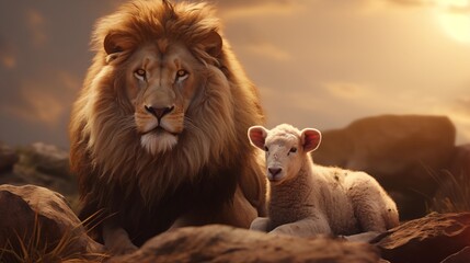 The Lion and the Lamb, Bible's description of the coming of Jesus Christ.