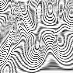 Linear Waves: Black Lines on White Background