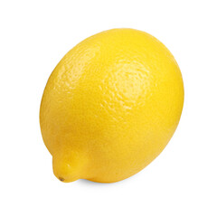 Citrus fruit. Whole fresh lemon isolated on white