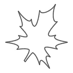 foliage shape with round pencil outlines ready to be filled with color and texture