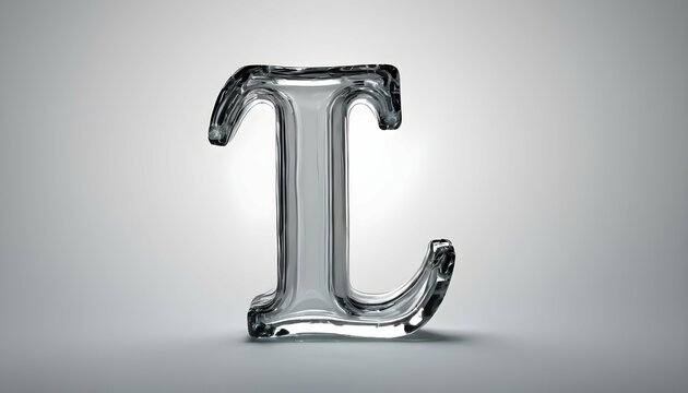 Letter L Made Of Glass Upscaled 2