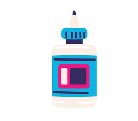 Glue bottle vector illustration. Adhesive container tool isolated on