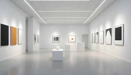 Minimalist Modern Art Gallery With Clean White Wa Upscaled 4