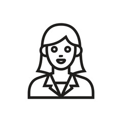 People line icon vector template.