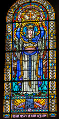 Clotilde Stained Glass Saint Pothin Church Lyon France - 800599153
