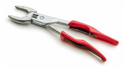 Obraz premium A pair of pliers, versatile and strong, ideal for gripping and bending materials, essential in any toolbox, isolated on white background