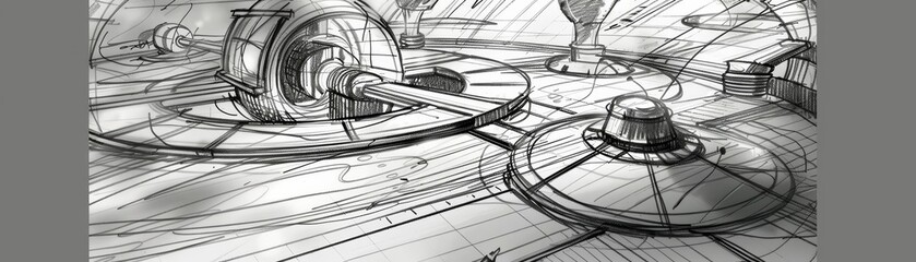 Obraz premium Driving continuous improvement in processes can be visualized through iterative sketches, where each revision brings clarity and refinement, embodying the draw concept