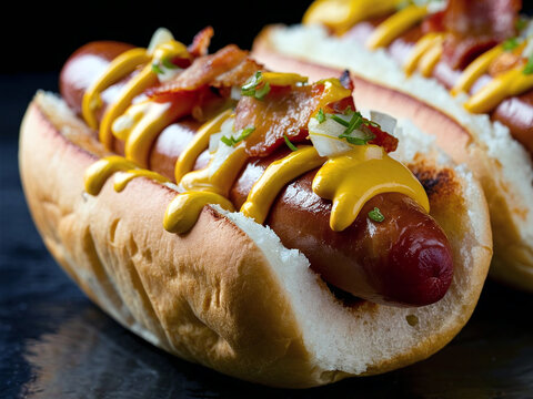Cachorro Quente com mostarda