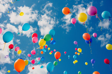 Balloons released during a product launch, symbolizing innovation and excitement.