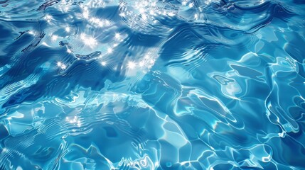 Modern background with ripples and waves. Summer blue swimming pool pattern. Sea, ocean surface.