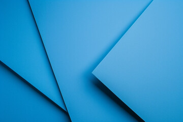 Blue paper background. Layout blue sheets from above