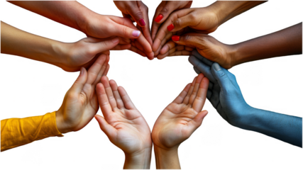 group of people hands