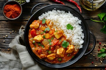 Turkey curry with rice (Asia)