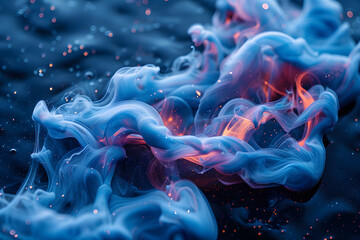 Mystical Nebula Veil: An abstract background that mimics the swirling patterns of nebulae, with...