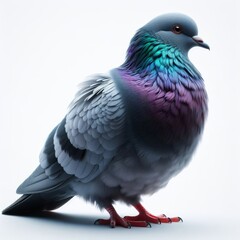 pigeon on white background