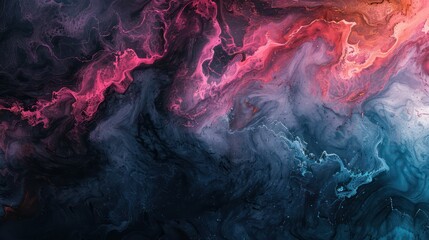 Vibrant abstract fluid art with swirling pink and blue patterns evoking a sense of creativity and emotional depth