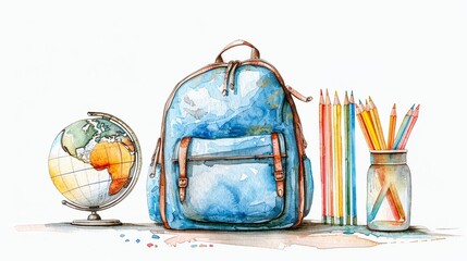 A minimalist artwork focusing on the simplicity of a closed notebook with a watercolor wash on its cover, hinting at the ocean or sky, set against a white background to evoke feelings of calmness and 