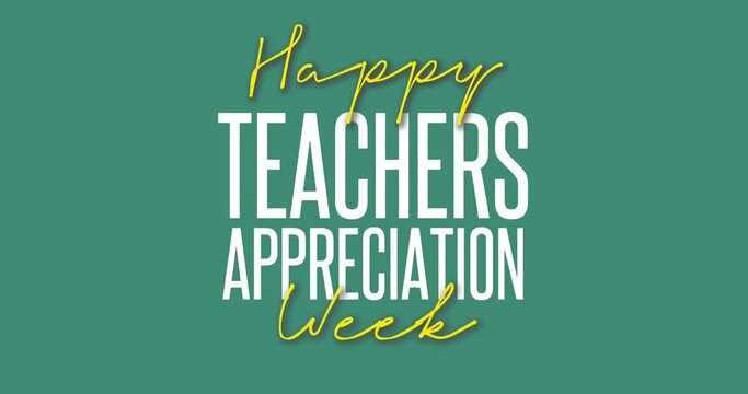 Teachers Appreciation Week Holiday Concept Video