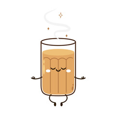 Indian hot drink vector. Indian chai icon. Chai is Indian drink. Kerala tea shop illustration vector eps. Indian Kerala roadside. Kerala tea shop line drawing. Kerala Old.