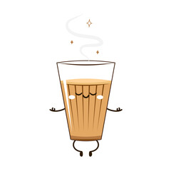 Indian hot drink vector. Indian chai icon. Chai is Indian drink. Kerala tea shop illustration vector eps. Indian Kerala roadside. Kerala tea shop line drawing. Kerala Old.