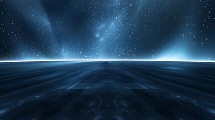 A dark blue sky with a large number of stars. The sky is so dark that it is almost black