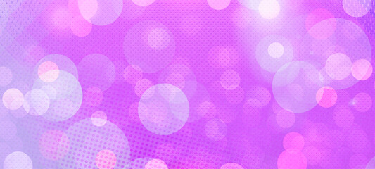 Pink bokeh widescreen background for Banner, Poster, celebration, event and various design works