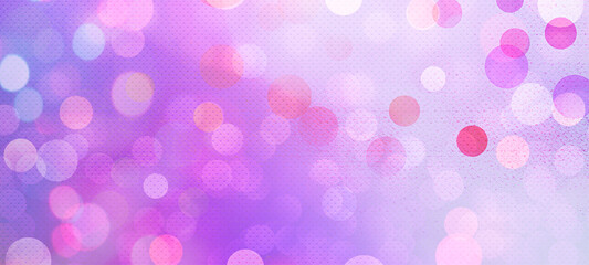 Purple bokeh widescreen background for Banner, Poster, celebration, event and various design works