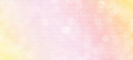 Yellow bokeh widescreen background for Banner, Poster, celebration, event and various design works