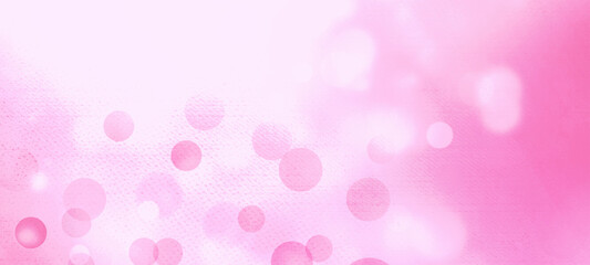 Pink bokeh widescreen background for Banner, Poster, celebration, event and various design works