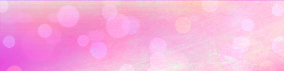 Pink bokeh panorama background for Banner, Poster, celebration, event and various design works