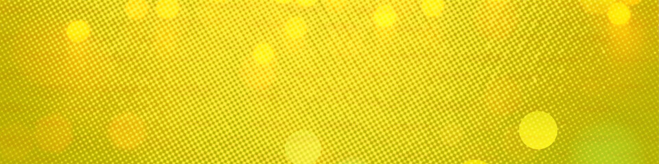 Yellow bokeh panorama background for Banner, Poster, celebration, event and various design works