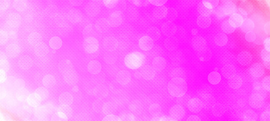 Pink bokeh widescreen background for Banner, Poster, celebration, event and various design works