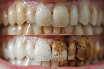 Before and After Dental Cleaning Comparison