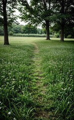 Obraz premium green grass meadow outdoor