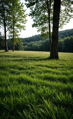 Obraz premium green grass meadow outdoor