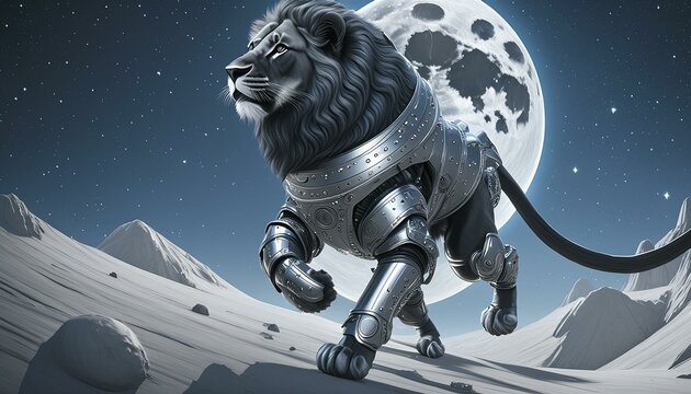 león negro con armadura ( animales fantásticos)