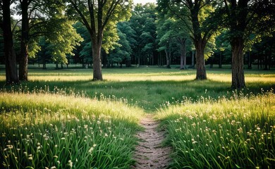 Obraz premium green grass meadow outdoor