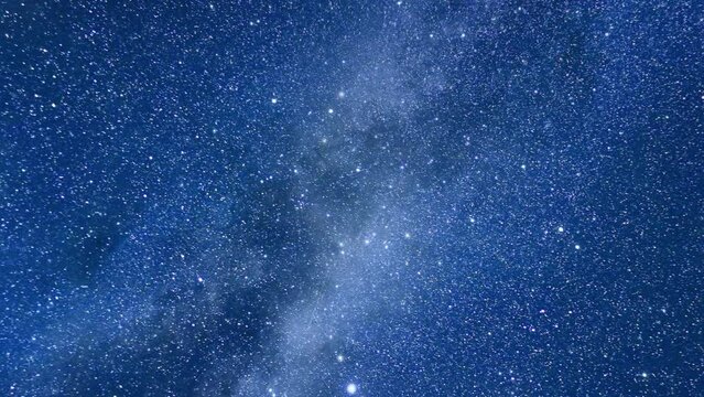 Nebula, colorful journeys to the stars, the camera flies into the darkness of the unknown deep universe through the milky way. Seamless loop of blue galaxy through outer space to constellations.