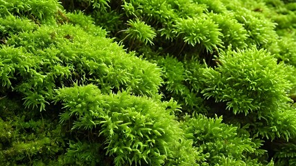 Fototapeta premium Dark green moss on the stone