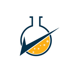 Yes sign Lab vector logo template design.	
