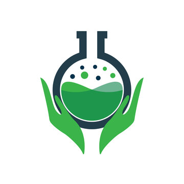 Care Lab vector logo template design.	
