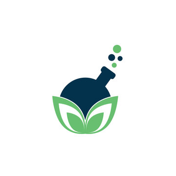 Natural lab tree logo design template.