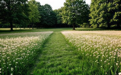 Obraz premium green grass meadow outdoor