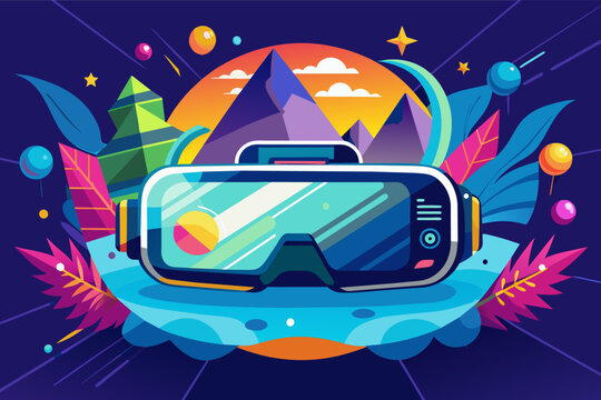 VR mockup for a virtual reality escape room