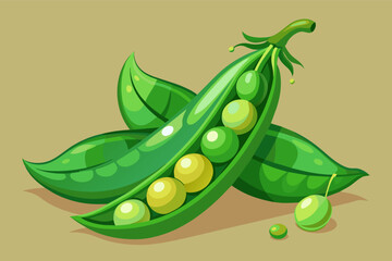 Visualize the crisp snap of a fresh snap pea, with bright green pods bursting with sweet, juicy peas