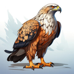 Watercolor Eagle vector, clipart Illustration, Generative Ai